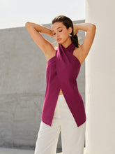 Halter-Style Cross-Neckline Backless Top